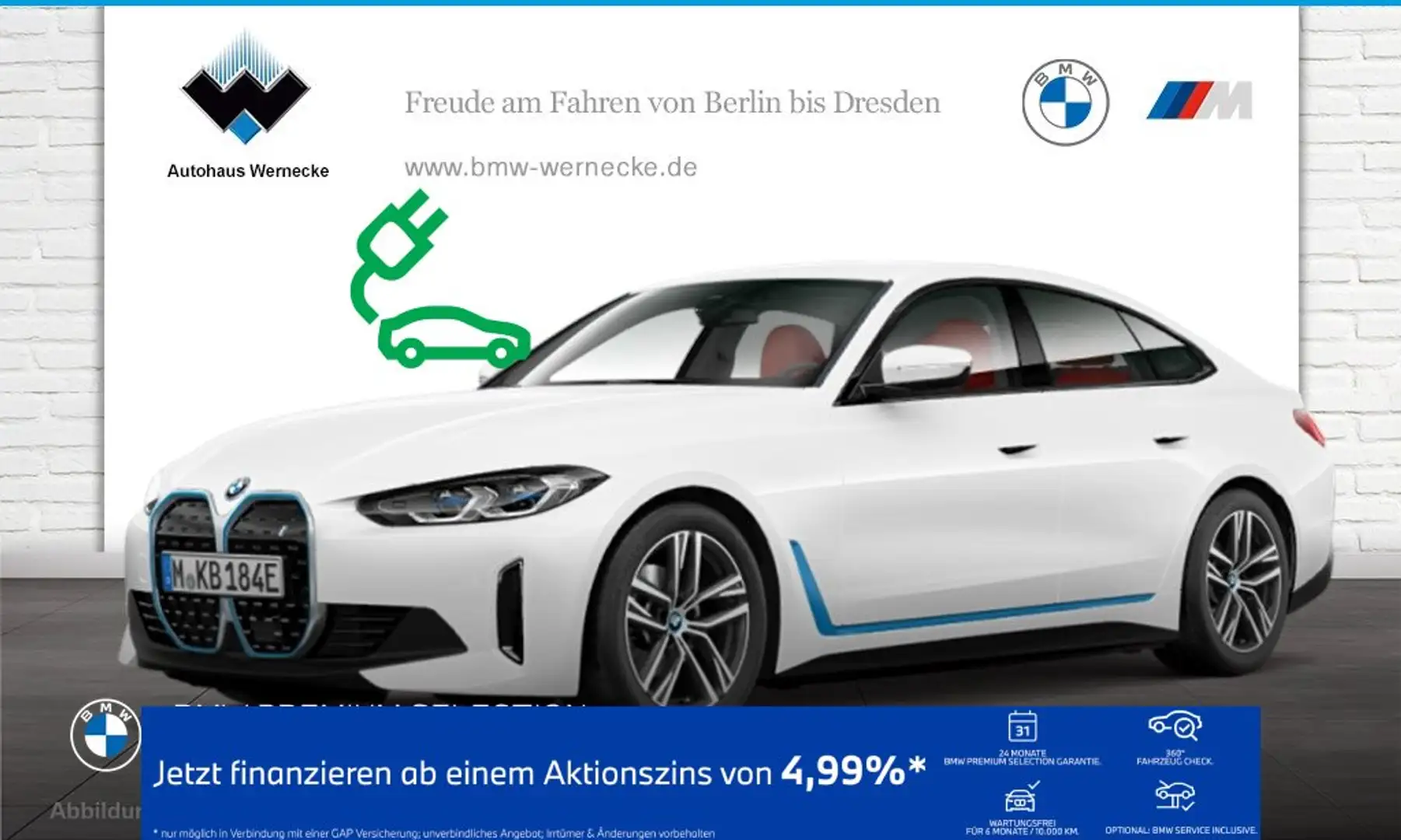 BMW i4 eDrive40 Gran Coupé HK HiFi DAB Komfortzg. Weiß - 1