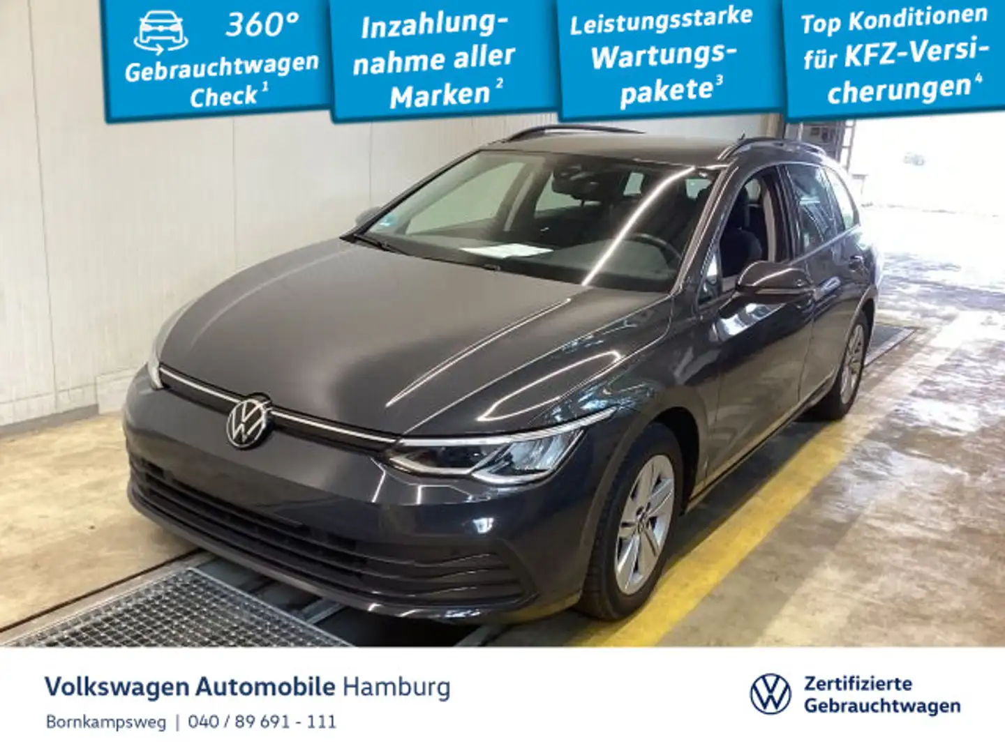 Volkswagen Golf Variant Golf VIII Variant 1.5 eTSI Life DSG AHK Navi Sit Grau - 1