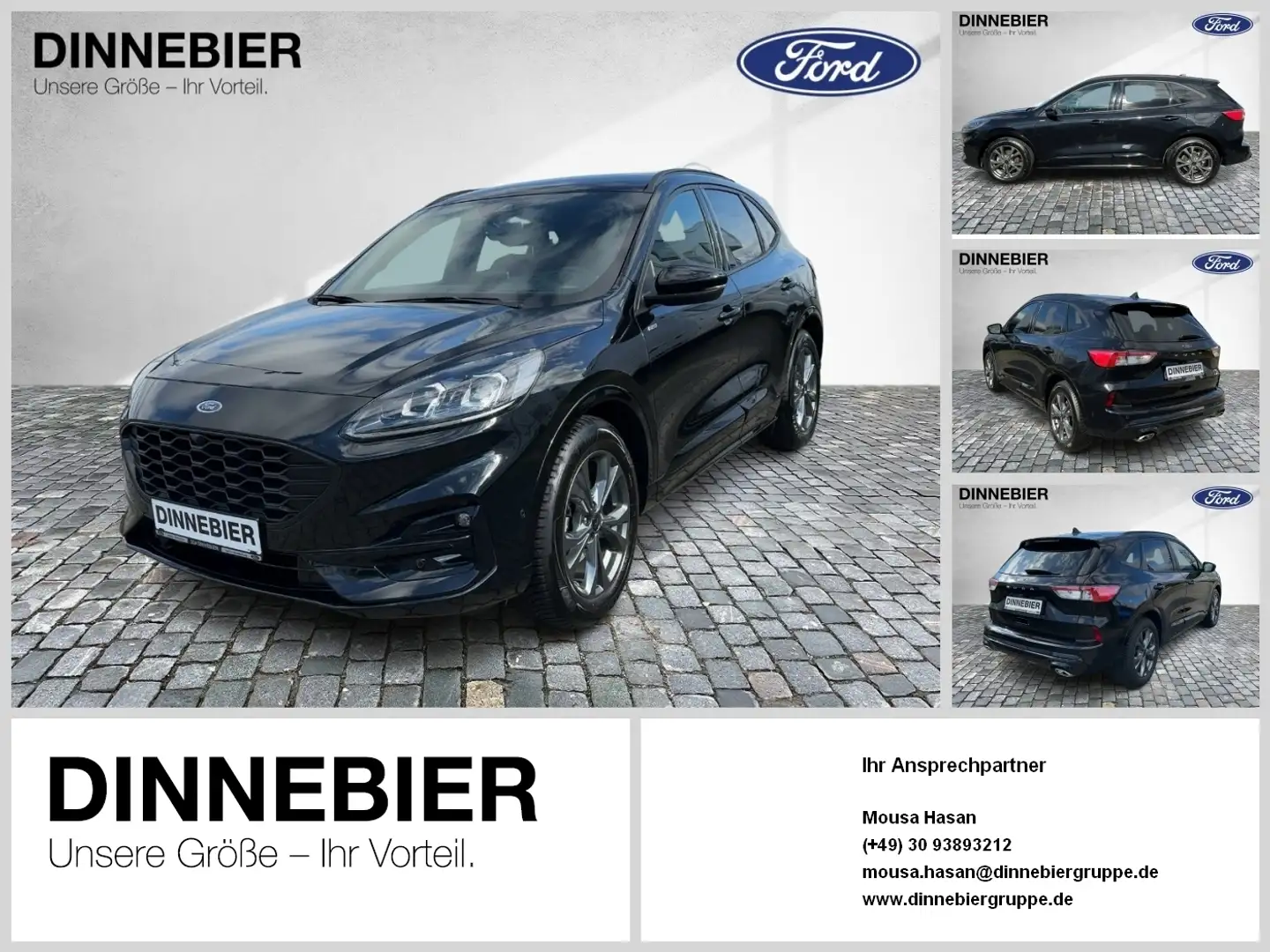 Ford Kuga ST-Line X LED+AHK+Glasdach+Kamera+SHZ Schwarz - 1