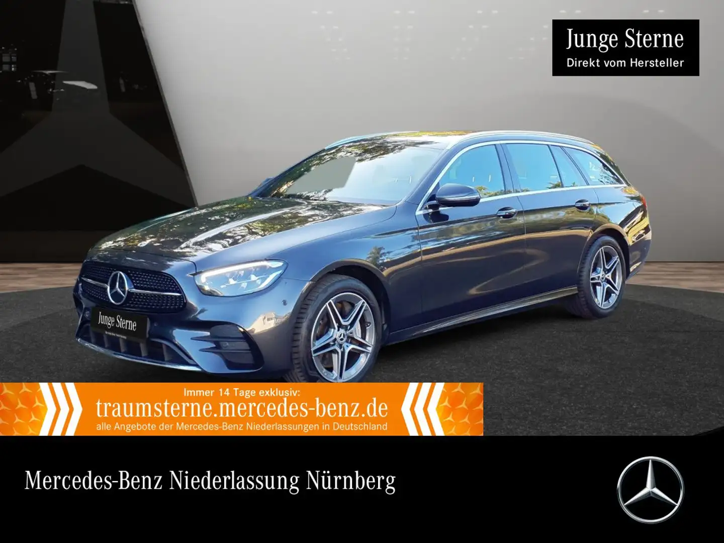 Mercedes-Benz E 300 de T AMG+AHK+LED+FAHRASS+KAMERA+9G Grau - 1
