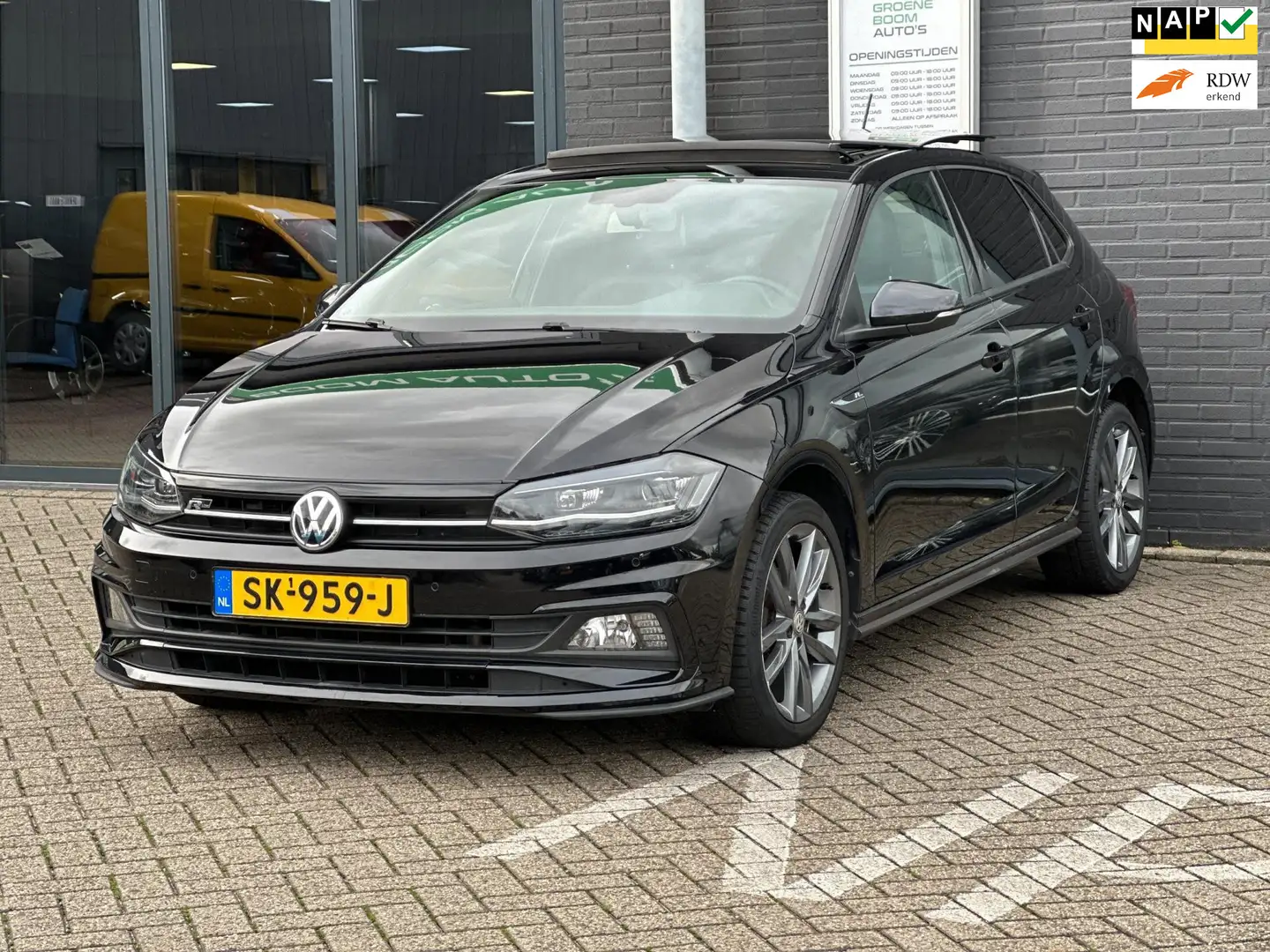 Volkswagen Polo 1.0 TSI Highline/PANO-DAK/LED/APP CONNECT/PDC/NL-A Schwarz - 1
