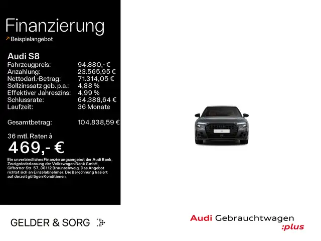 Audi S8 TFSI quattro Keramik*B&O*Stand*Massage*Pano