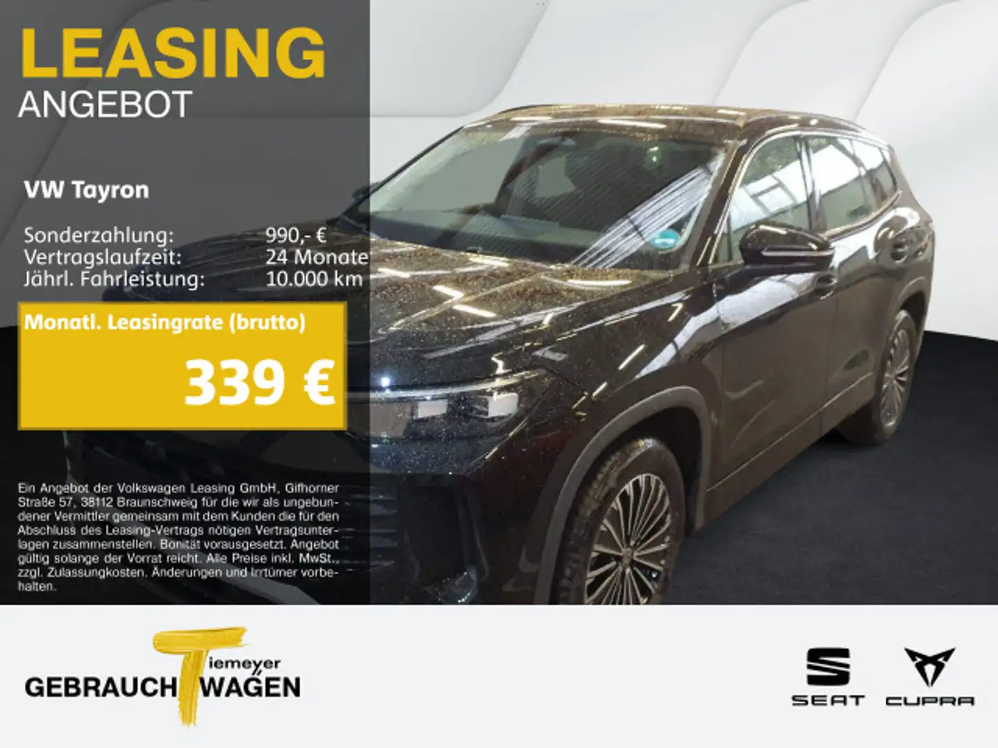 Volkswagen Tayron 1.5 eTSI DSG LIFE 7-SITZE IQ.LIGHT AHK 36 Schwarz - 1