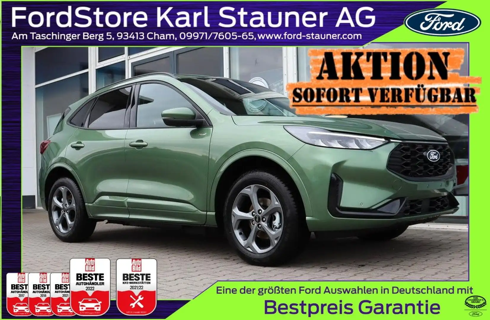 Ford Kuga ST-Line 2.5l Duratec PHEV GJR AHK Grün - 1