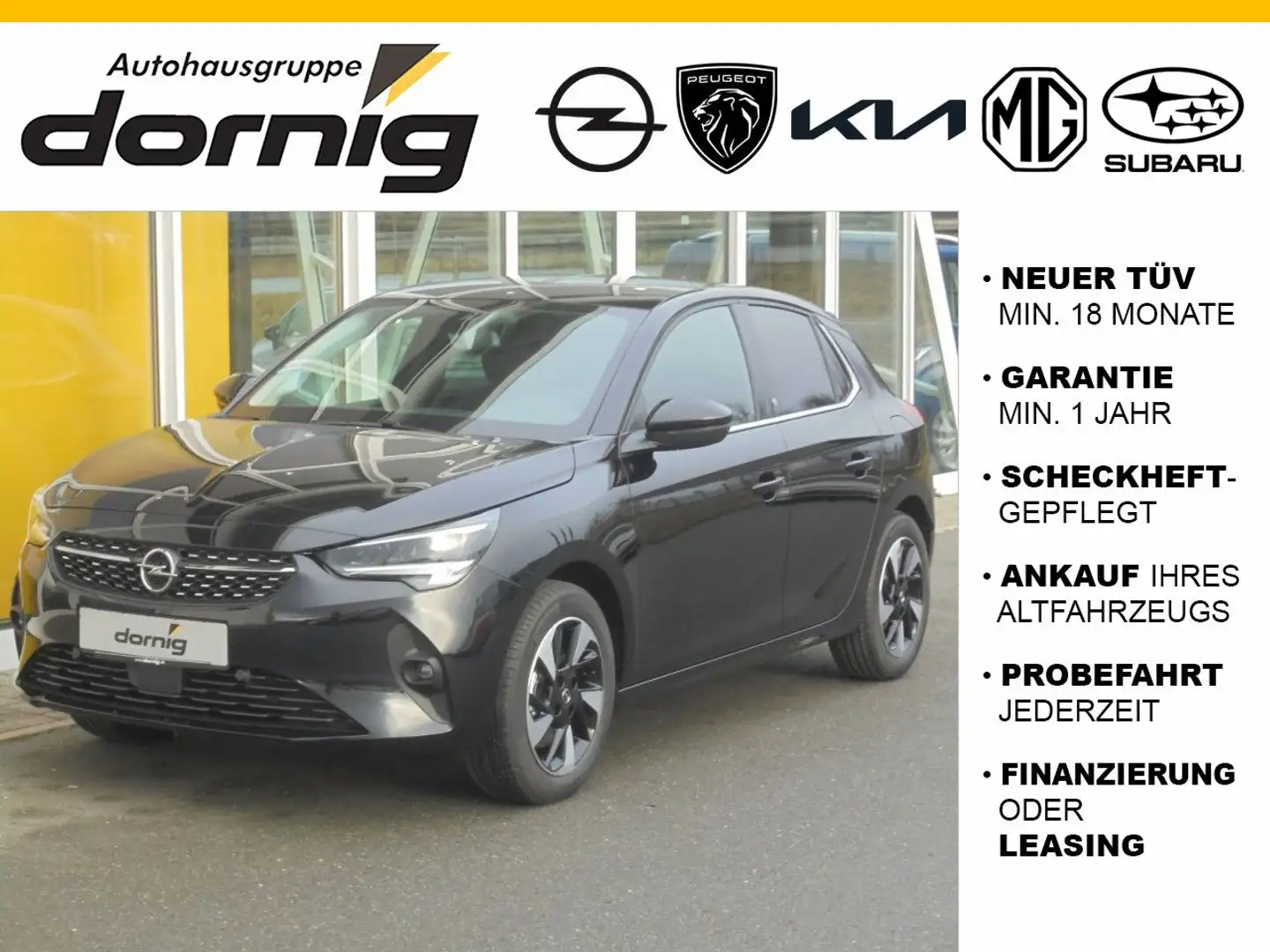 Opel Corsa -e F Eleg,Kamera hi,SHZ vo,Klimaaut Schwarz - 1