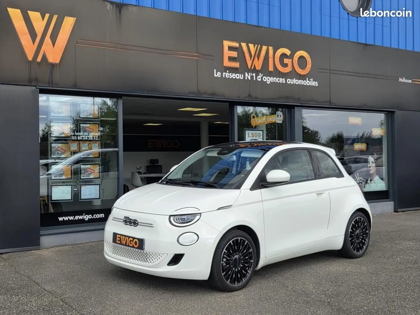Fiat 500 118ch 42KWH ICONE PLUS-TOIT PANORAMIQUE Blanc - 1