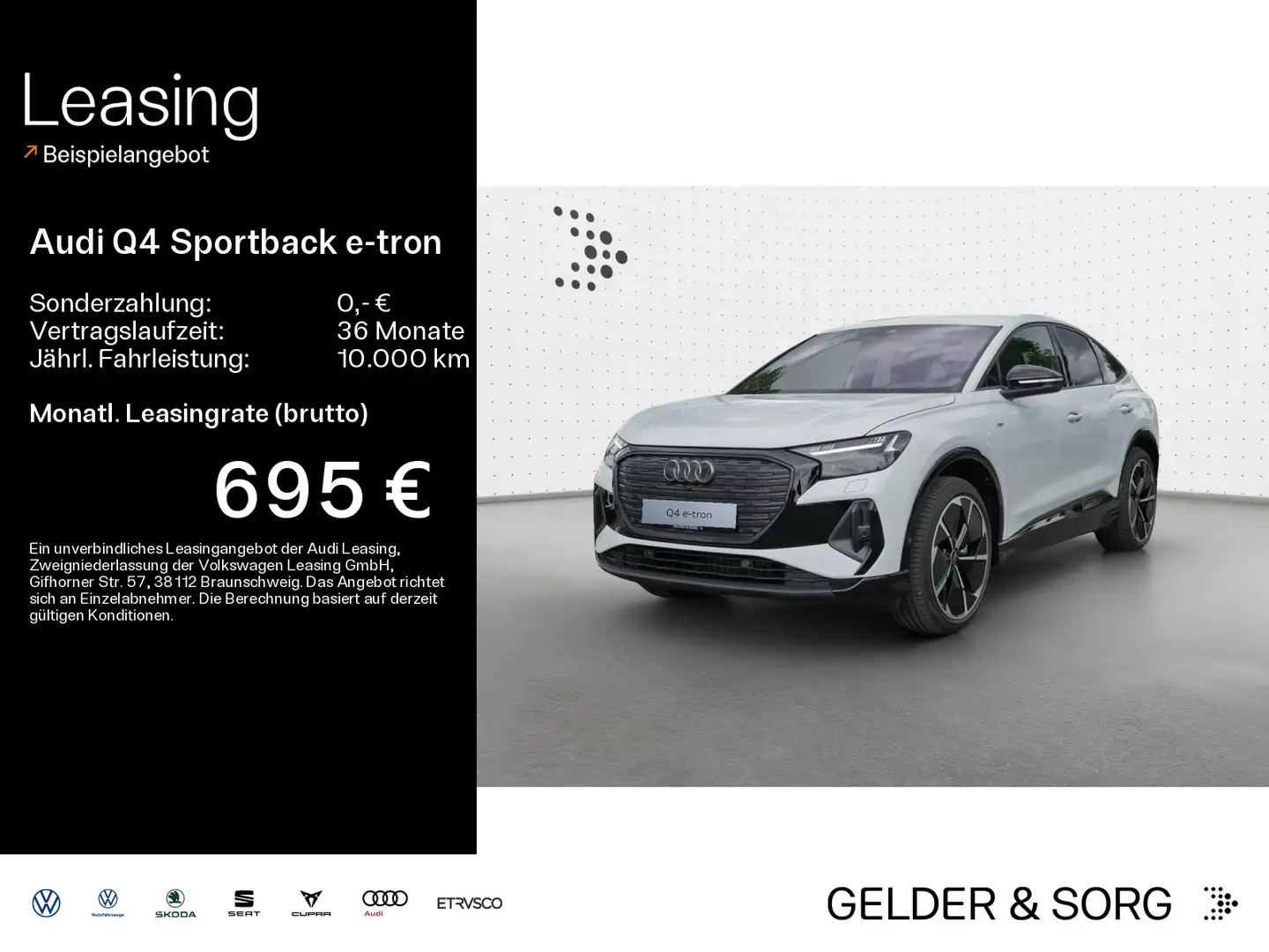 Audi Q4 e-tron 55 Edition S Line SONOS|ASS- Weiß - 1