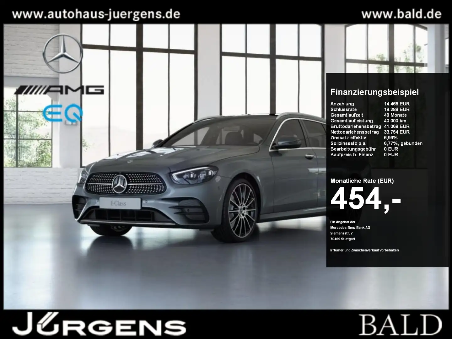 Mercedes-Benz E 400 d 4M T AMG-Sport/MLB/Wide/Pano/Burm/Distr Grigio - 1