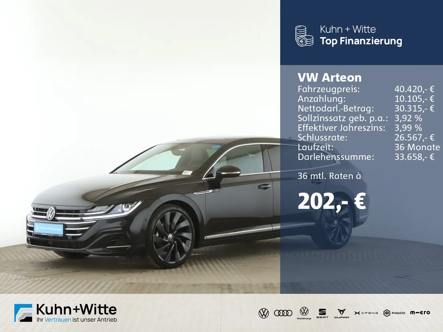 Volkswagen Arteon Arteon SB 2.0 TDI R-Line *Pano*AHK*IQ.Light*RFK* Noir - 1
