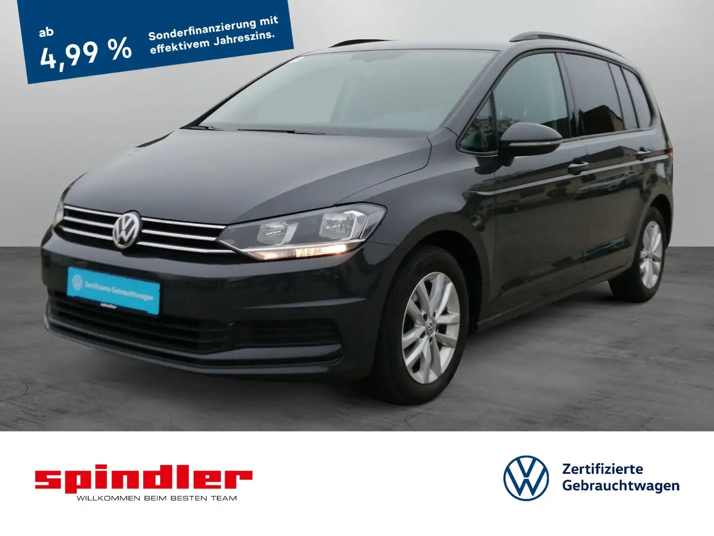 Volkswagen Touran Comfortline 1.5TSI DSG Standh ACC Massage Gris - 1
