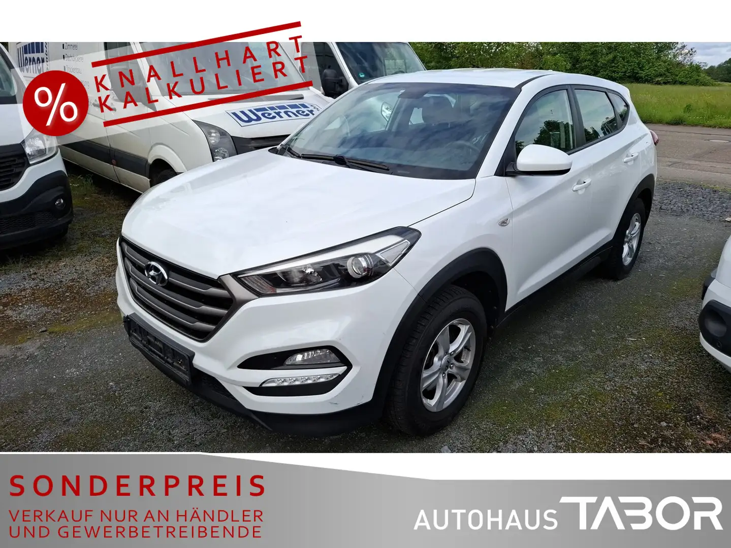 Hyundai TUCSON 1.6 Trend 2WD Nav LM RFK Klimaaut HU03/27 Weiß - 1