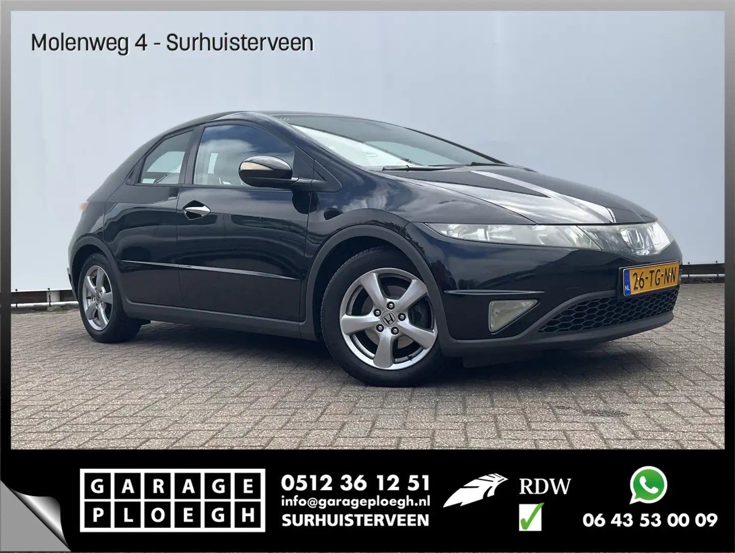 Honda Civic 1.4 Sport Airco Audio Orig.NL+NAP Zwart - 1
