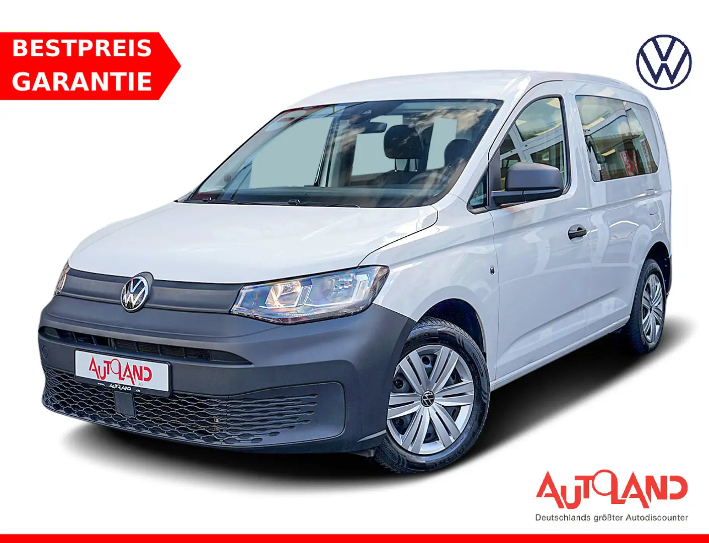 Volkswagen Caddy Kombi 2.0 TDI Klima AHK USB DAB Tempomat Blanc - 1