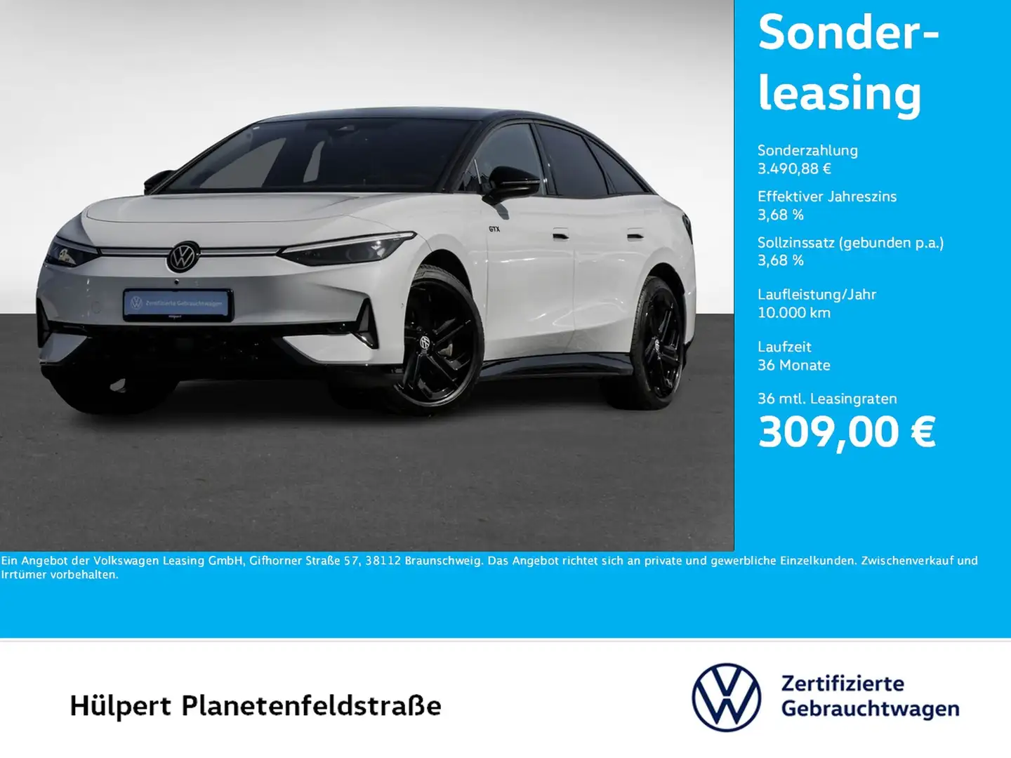 Volkswagen ID.7 GTX 4X4 WÄRMEPUMPE AHK 360CAM ACC LM20 NAVI Weiß - 1