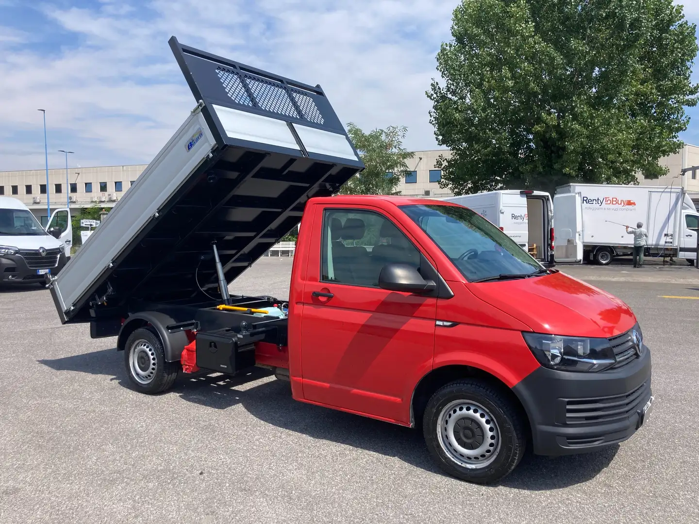 Volkswagen Transporter 150 TDI - RIBALTABILE TRIL. NUOVO Rosso - 1