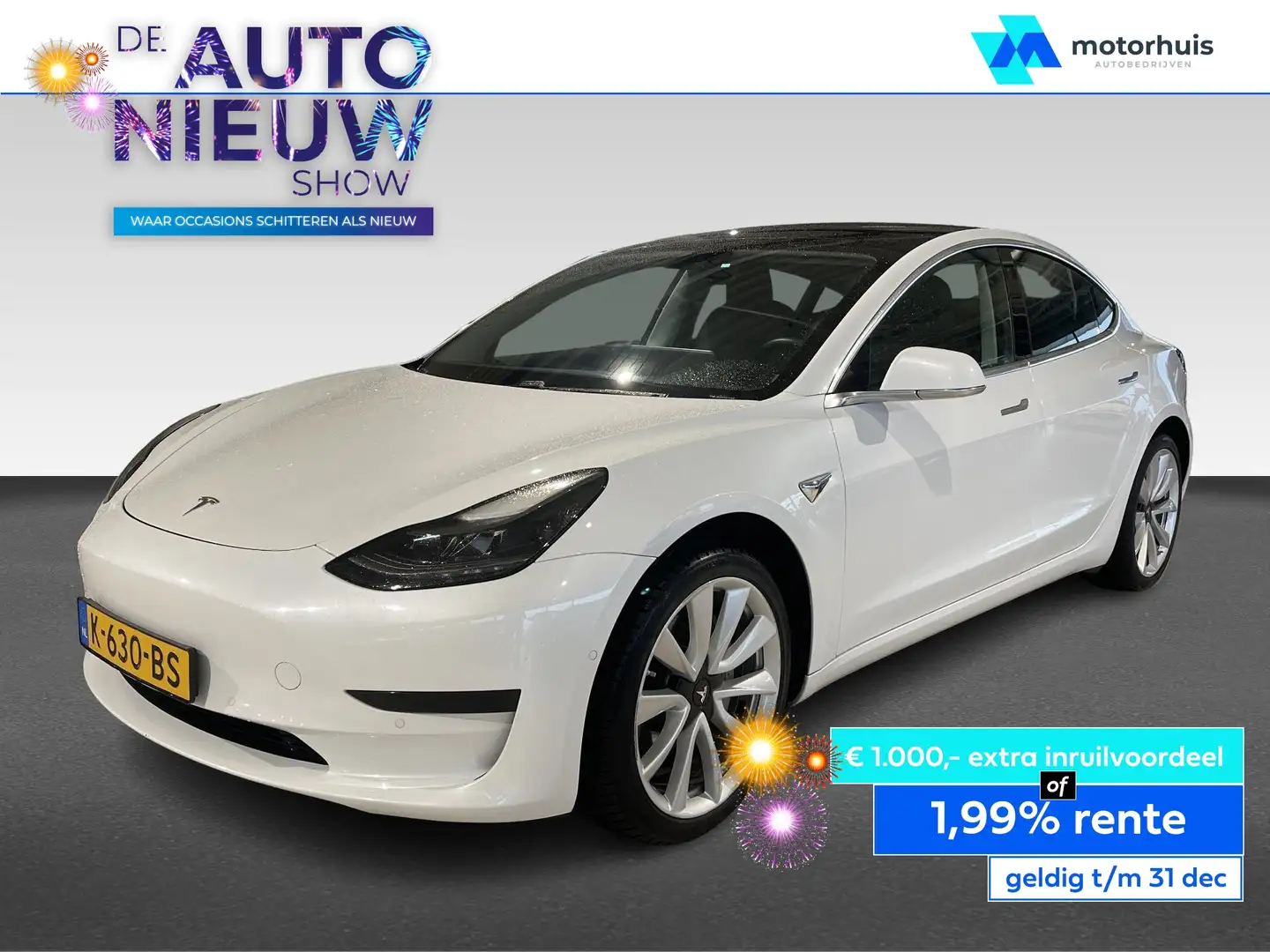 Tesla Model 3 Standard Plus RWD | SOH 89.4% | Pano | Lederen Bek Blanco - 1