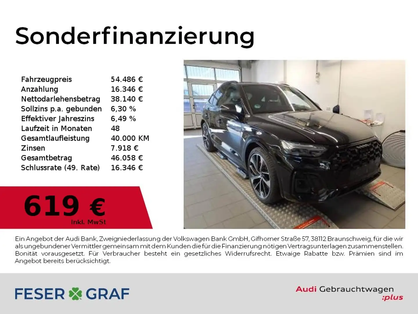 Audi SQ5 Sportback TDI Pano,Standhzg,HUD,Matrix,Luft/air,B& Schwarz - 1