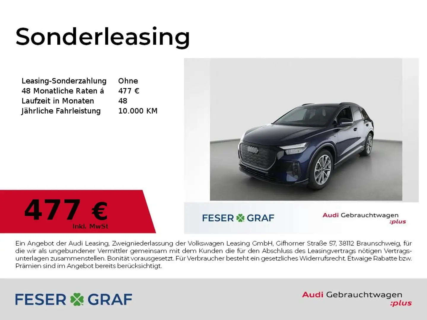 Audi Q4 e-tron 55 e-tron S line Int/LED/HuD/ACC/R-Kamera/20 Zoll Blau - 1
