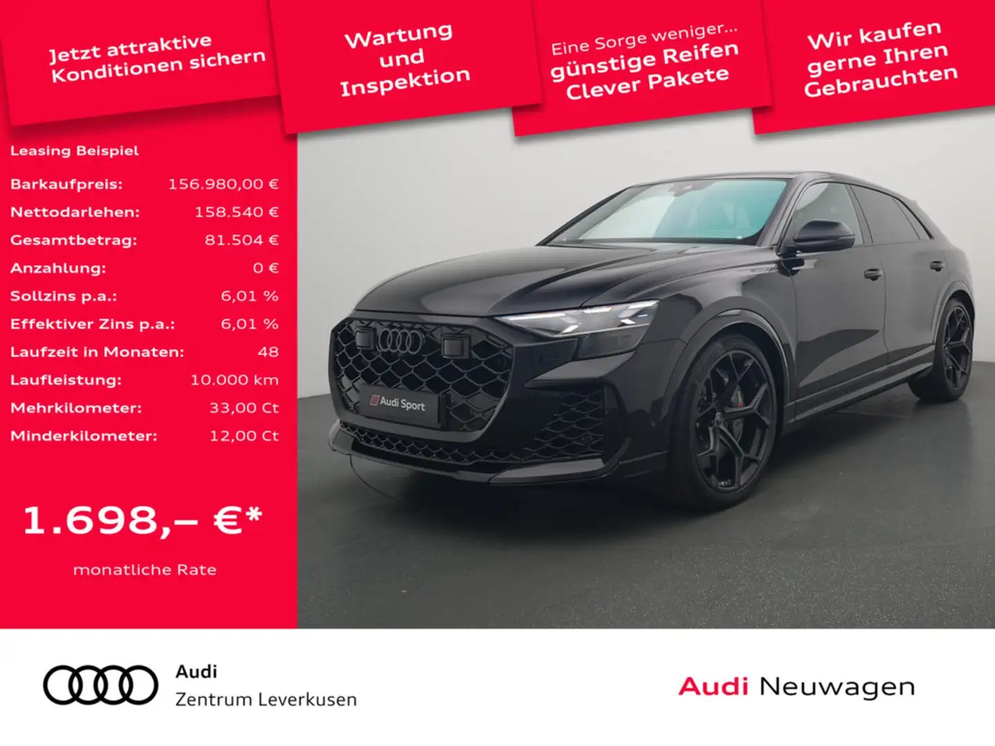 Audi RS Q8 performance B&O SPORTABGAS HUD B&O PANO Grau - 1