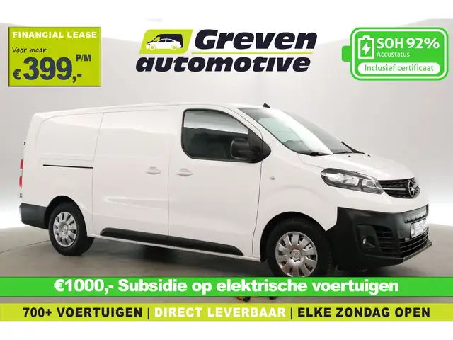 Opel Vivaro-e 75 kWh L3H1 | Snelladen | SOH 92% | Clima | Camera