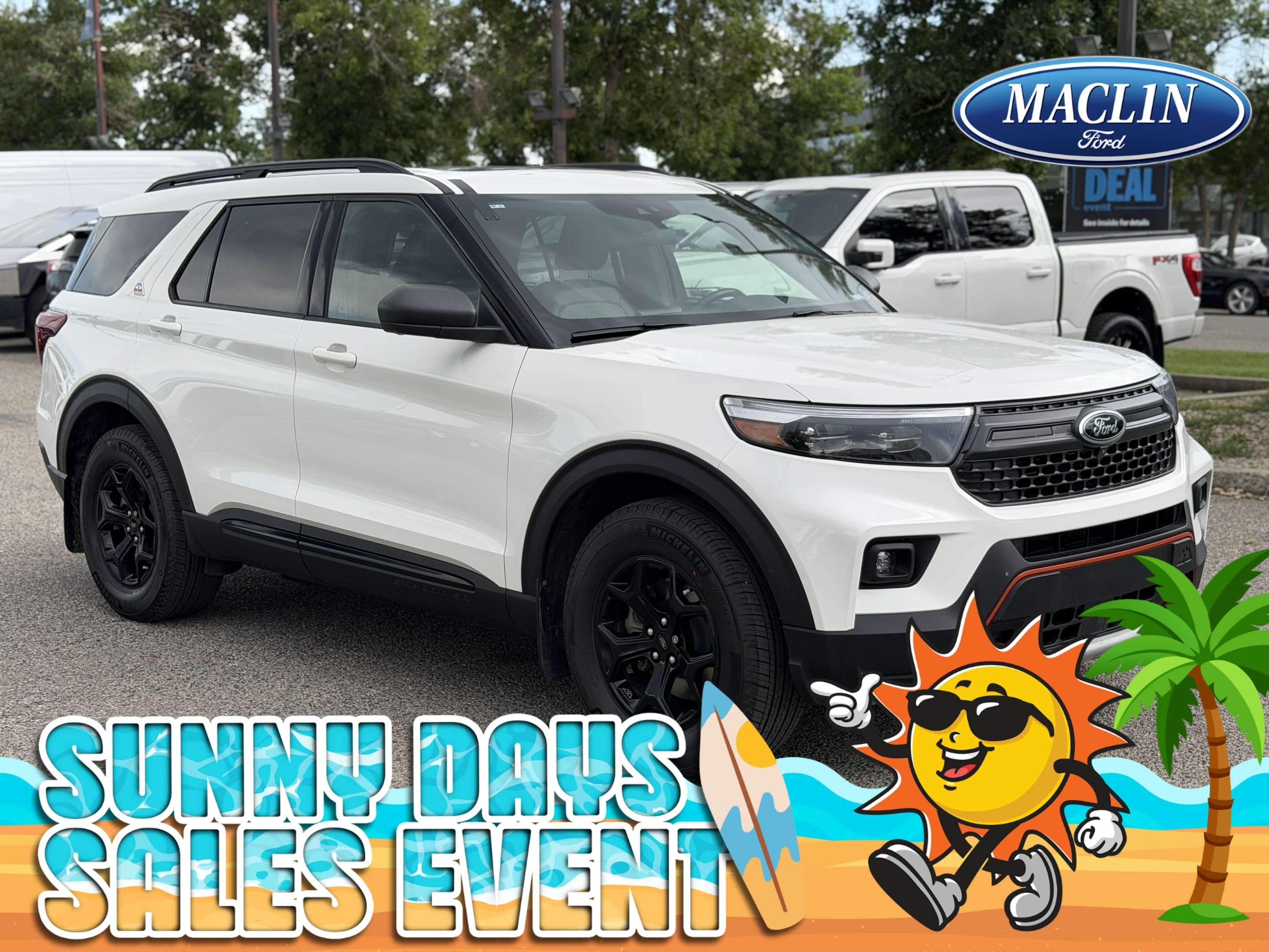 White 2022 Ford Explorer SUV / Crossover All-Wheel Drive Automatic