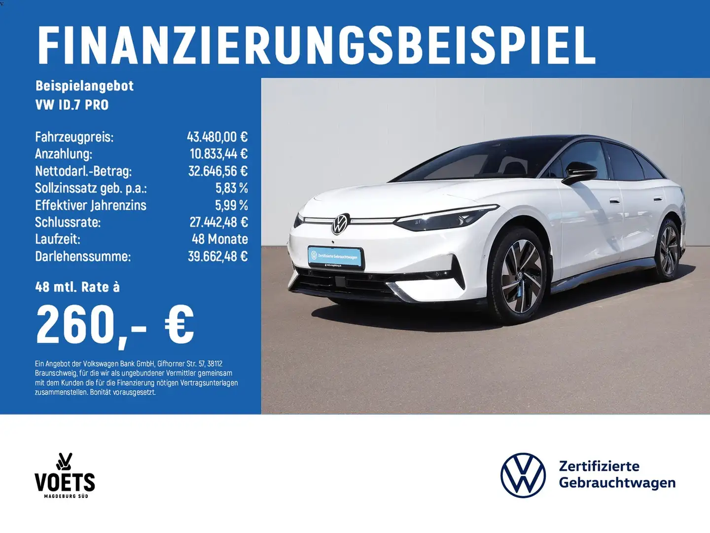 Volkswagen ID.7 PRO AHK+MATRIX-LED+NAVI+KAMERA+ACC+MASSAGE Blanc - 2