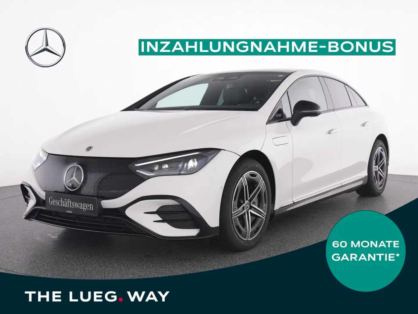 Mercedes-Benz EQE 350 4M AMG+HUD+AIRMATIC+PANO+HA-LENKUNG+360° Білий - 1