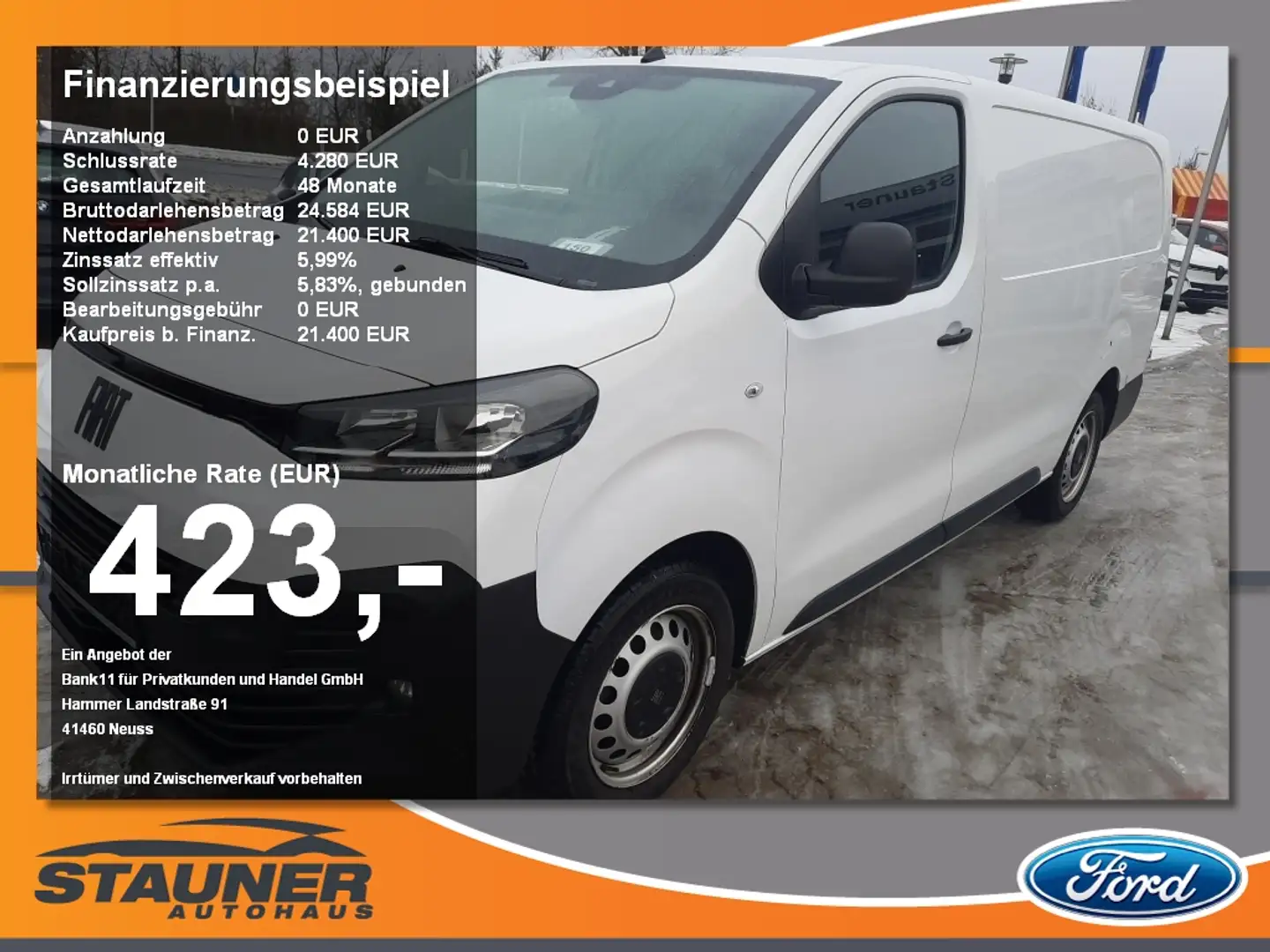 Fiat Scudo 2,0 Multijet 145 L3 Navi DAB Kamera Klima Blanc - 1