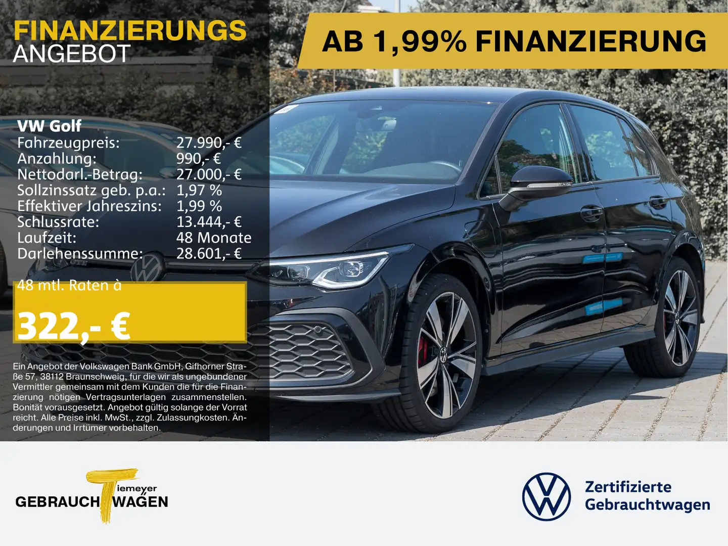 Volkswagen Golf GTE 1.4 eHybrid GTE BLACKSTYLE IQ.LIGHT SITZHZ Schwarz - 1