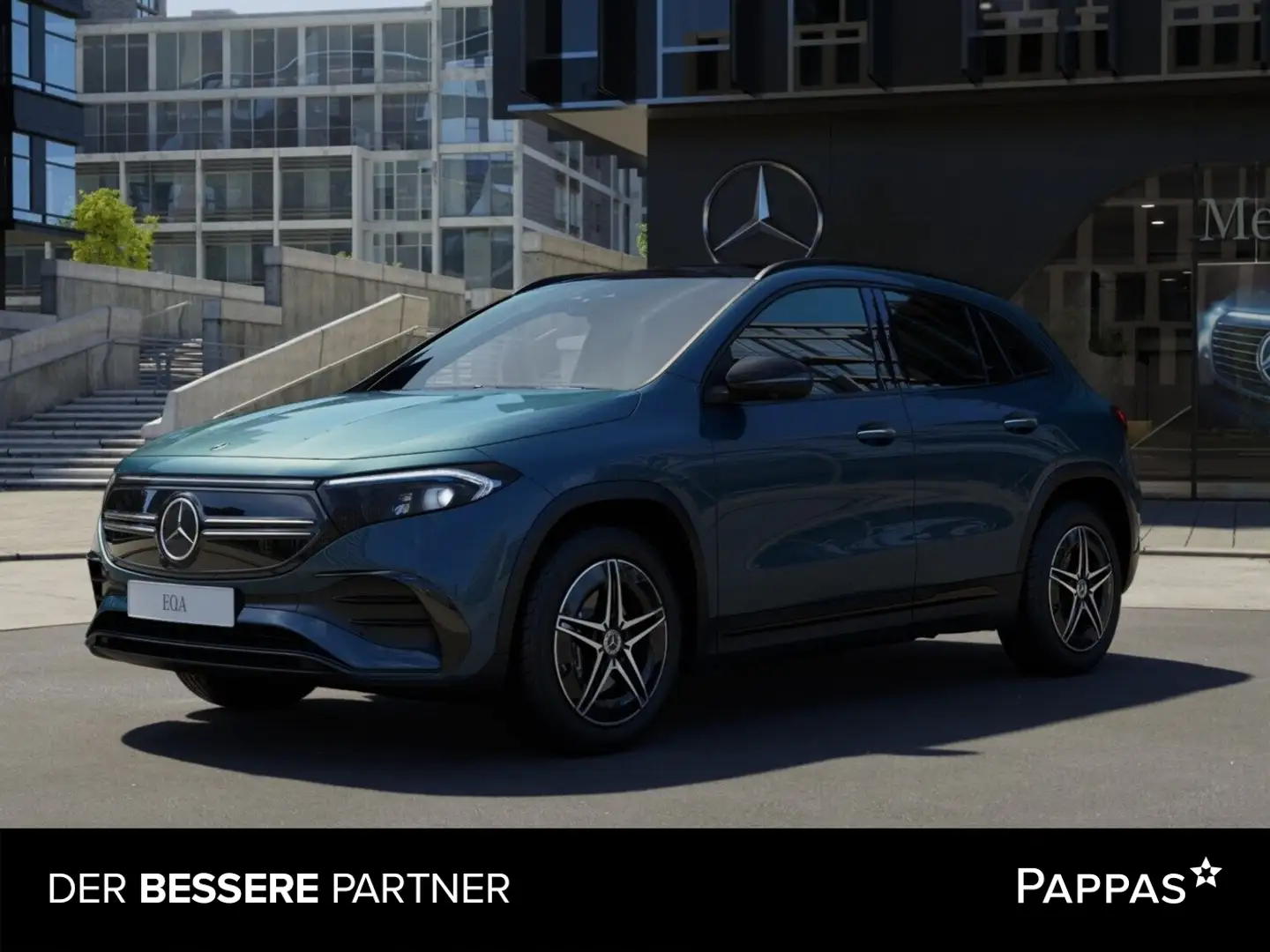 Mercedes-Benz EQA 300 4MATIC Distr PTS Navi Pano AUT Wide Cam Blau - 1