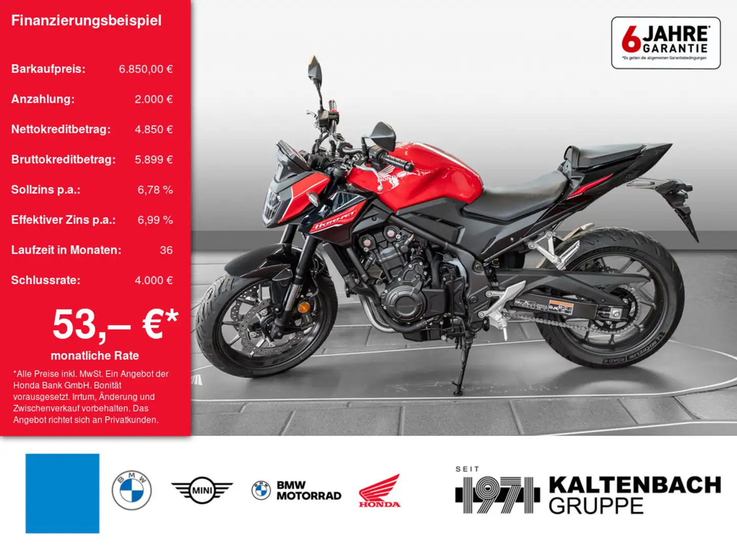 Honda CB 500 Hornet LED SCHEINWERFER Rojo - 1