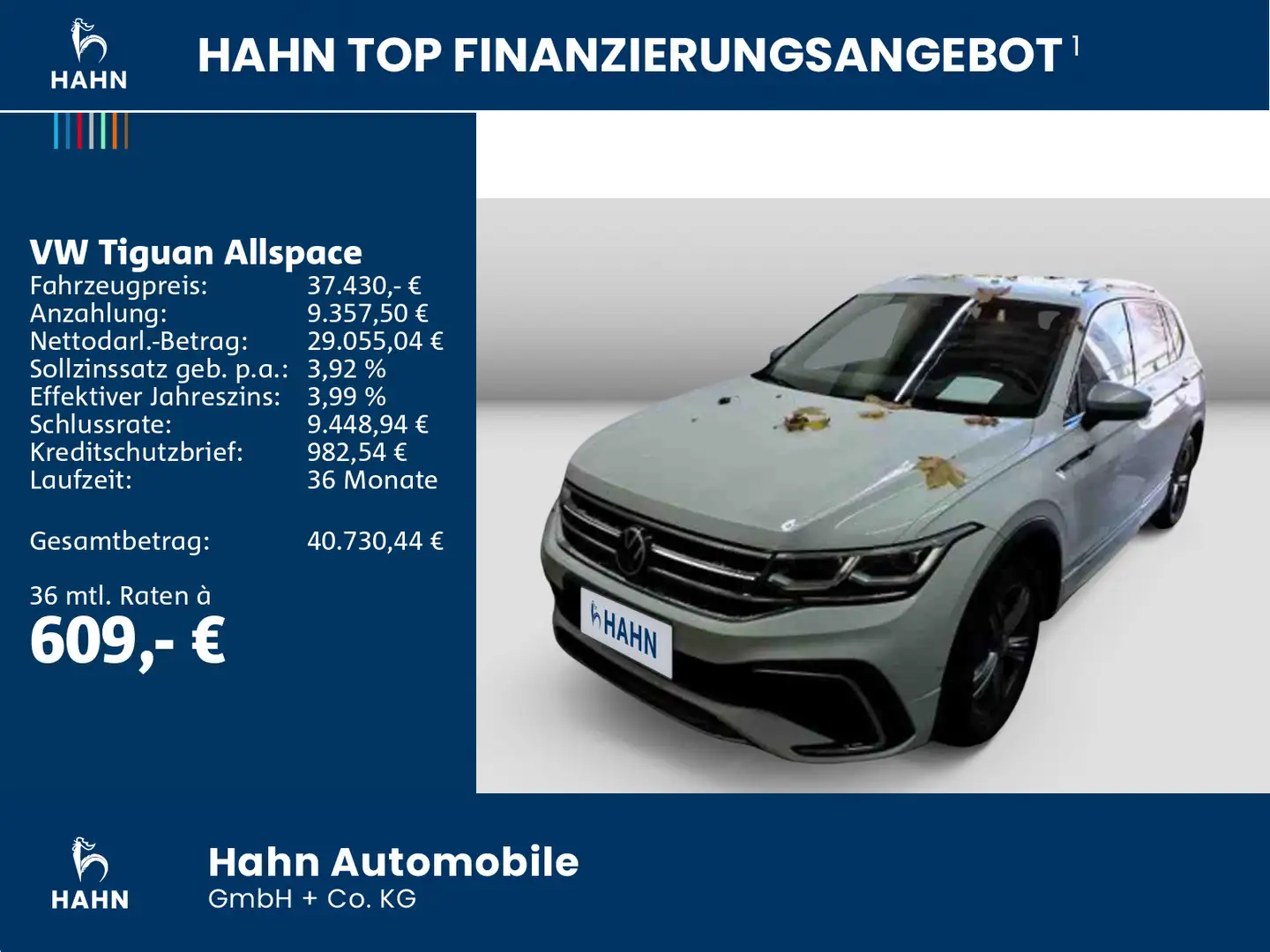 Volkswagen Tiguan Allspace 2.0TDI DSG 4Mo R-Line AHK DCC 7- Weiß - 2