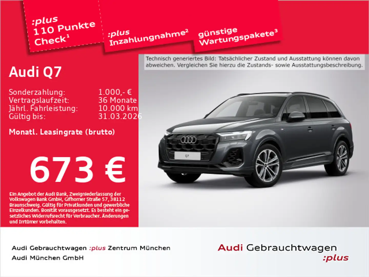 Audi Q7 55 TFSI qu. S line Pano/Matrix/7-Sitzer/HUD/L Grau - 1