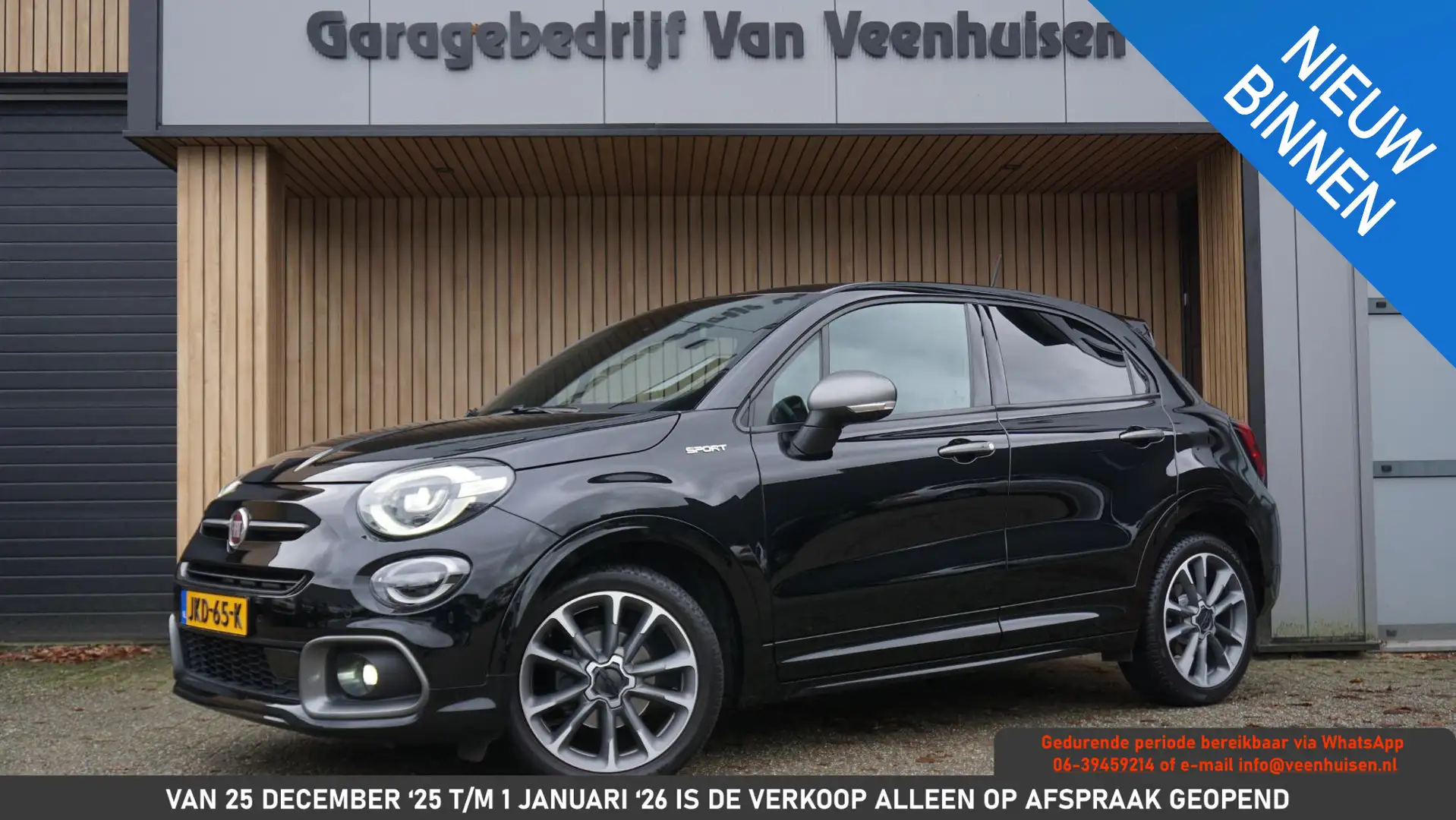 Fiat 500X 1.0 120pk GSE Sport H-Leder Keyless 18inch LM LED Noir - 1