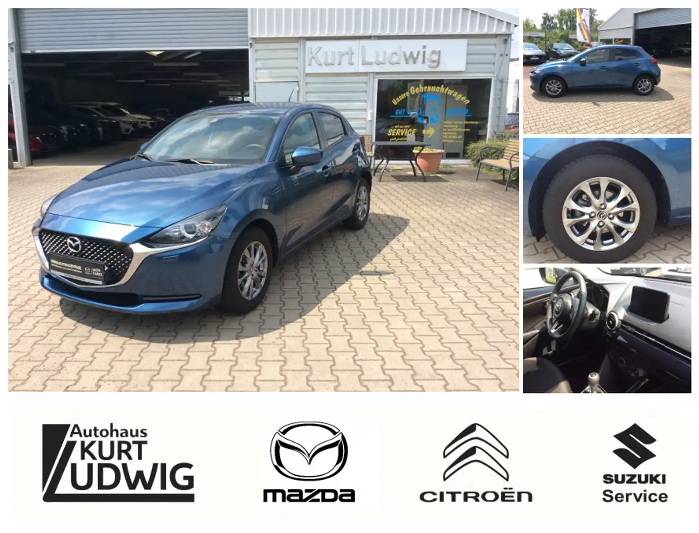 Mazda 2 SKYACTIV-G 75 M Hybrid EXCLUSIVE Blauw - 1
