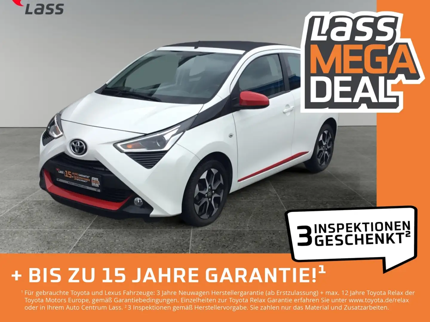 Toyota Aygo 1.0  x-sky Faltdach, Bluetooth, Kamera Білий - 1