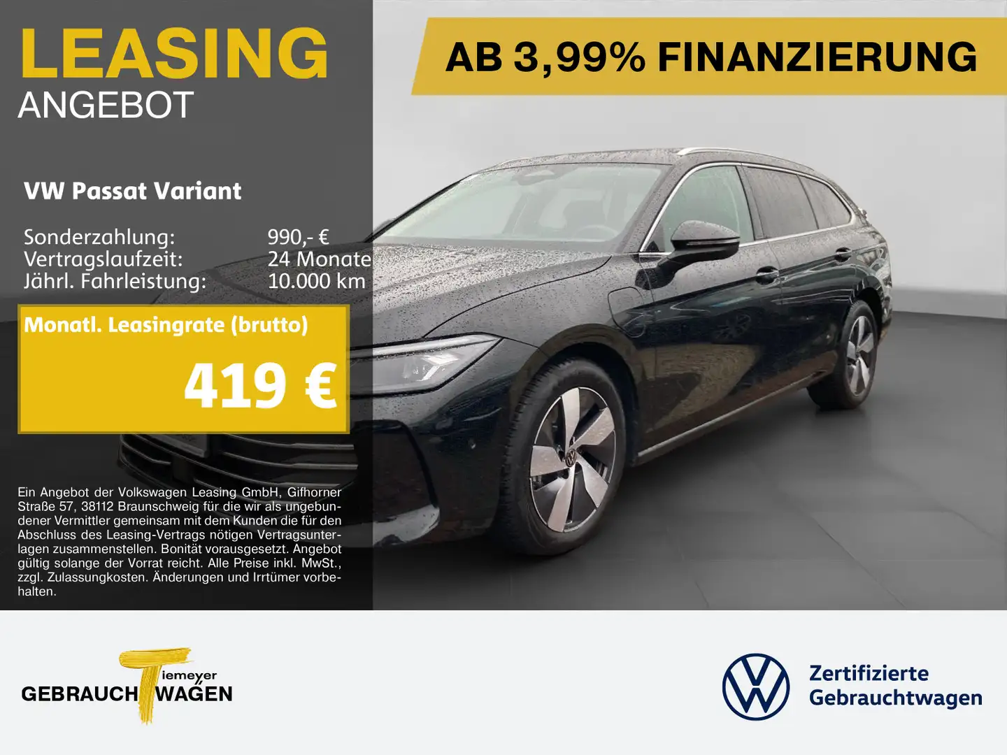 Volkswagen Passat Variant eHybrid BUSINESS HuD AHK LM17 beh Schwarz - 1