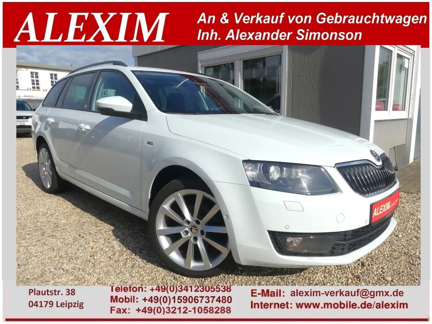 Skoda Octavia 1.6 TDi Combi/Temp/Navi/Xenon/DAB/1.Hand Bílá - 1