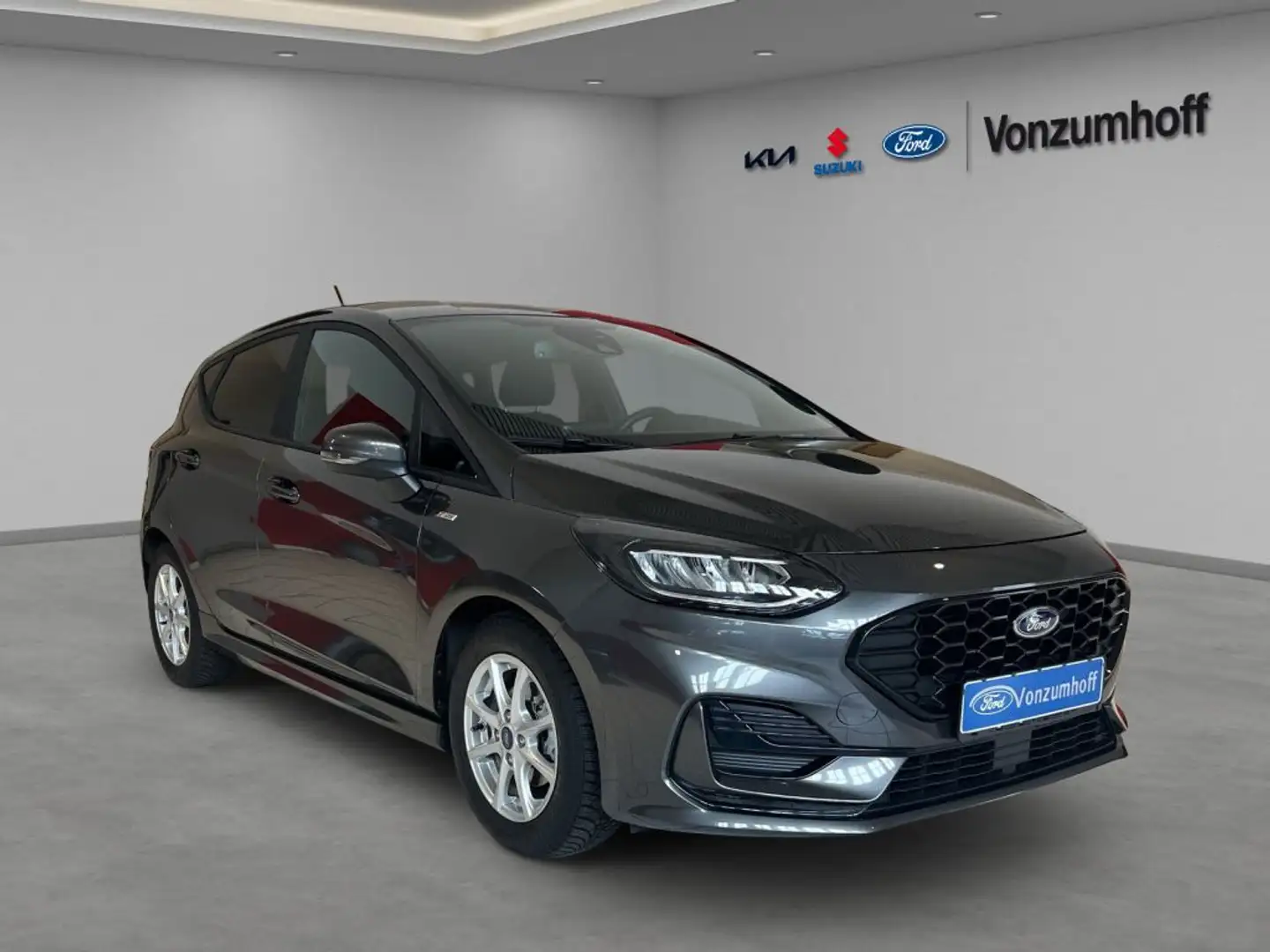Ford Fiesta 1.0 EcoBoost Hybrid S&S ST-LINE X Grijs - 2