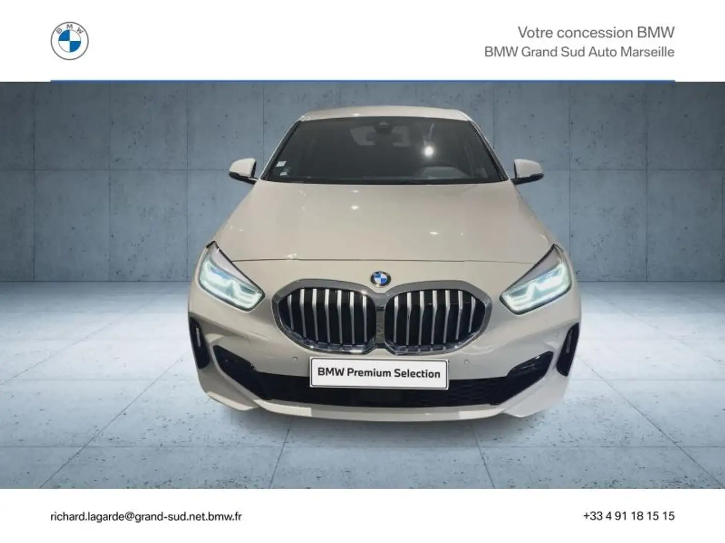 BMW 120 120dA xDrive 190ch M Sport Blanc - 2