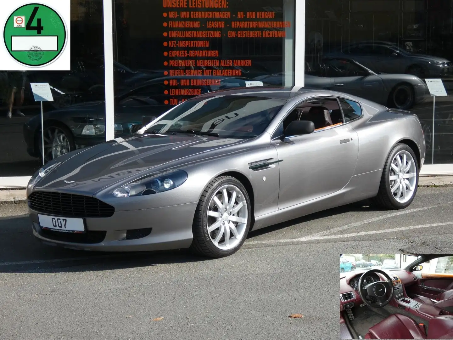 Aston Martin DB9 Touchtronic 6.0 V12 Deutsches Fahrzeug + WGA Gris - 1