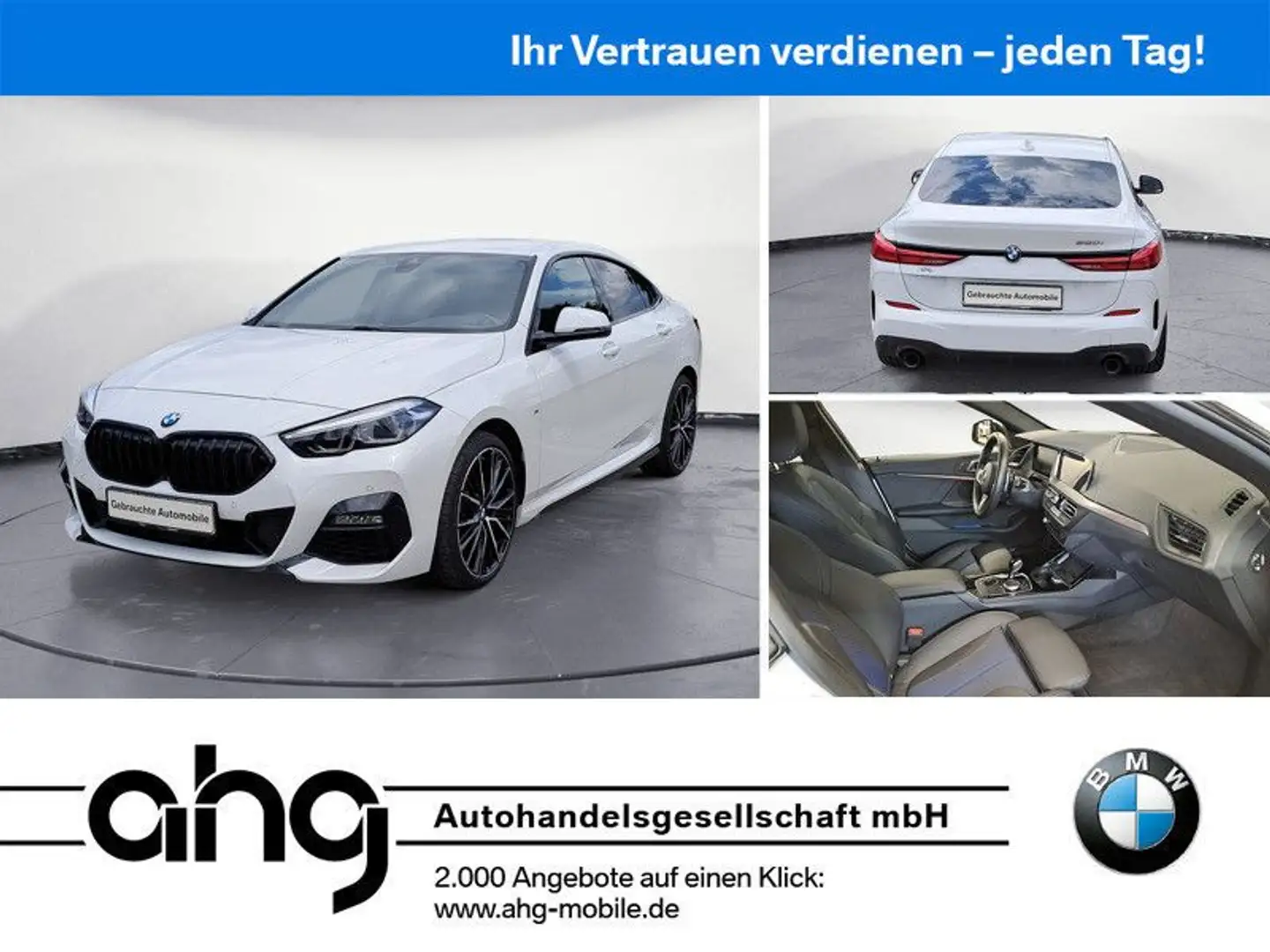 BMW 220i Gran Coupe M Sport Navi DSG Hifi LM 19' Len Weiß - 1