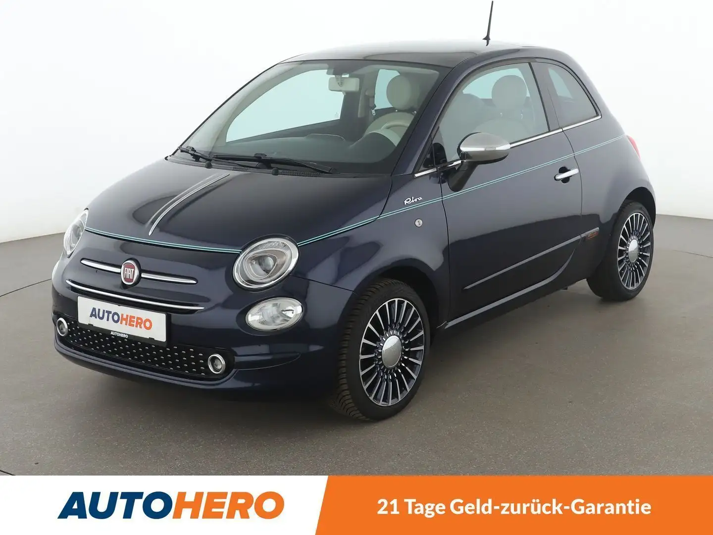Fiat 500 1.2 Riva *PDC*TEMPO*ALU* Bleu - 1