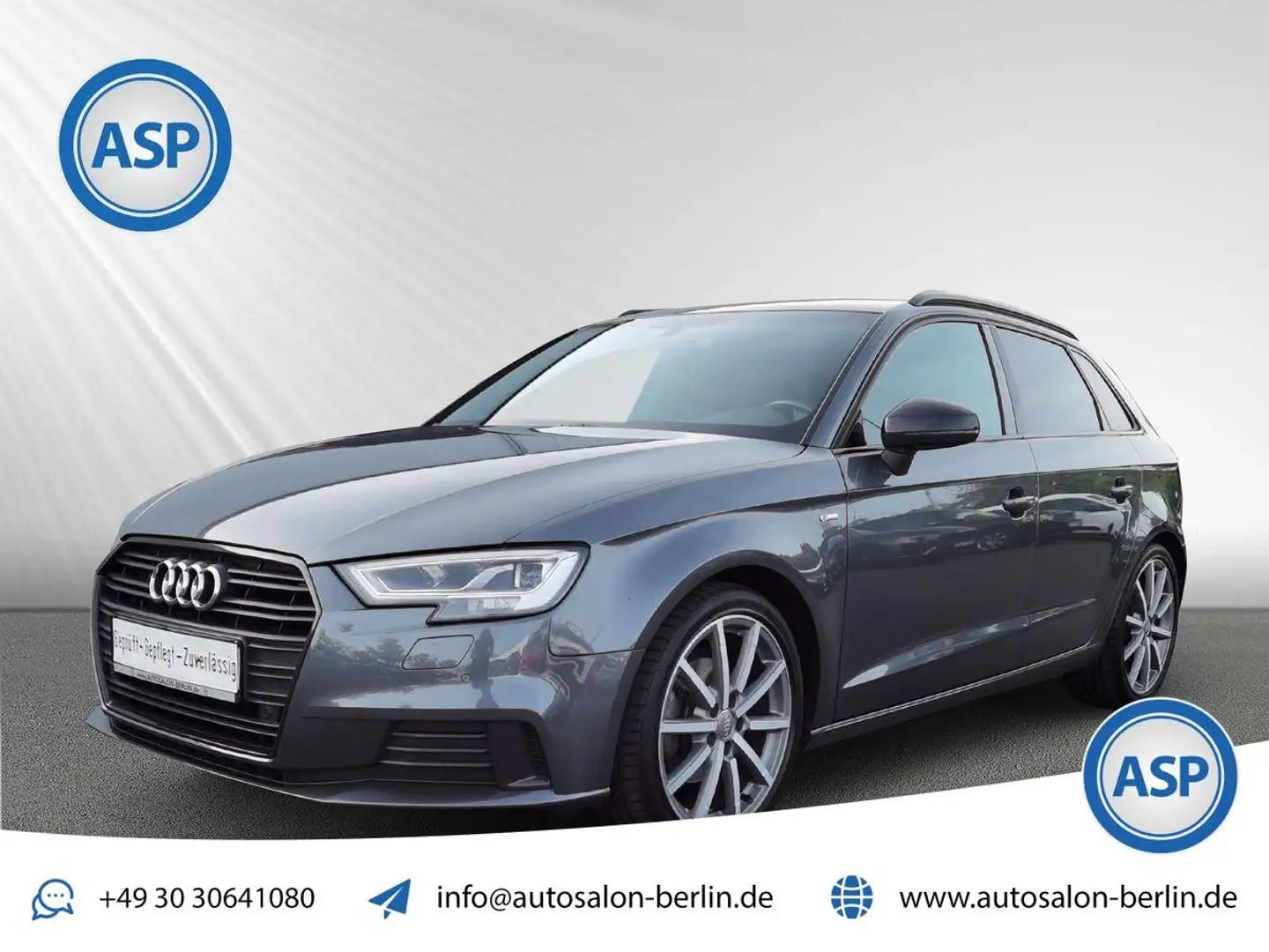 Audi A3 1,5 TSI ACT S-tronic sport S-LINE LED NAVI DS Grau - 1