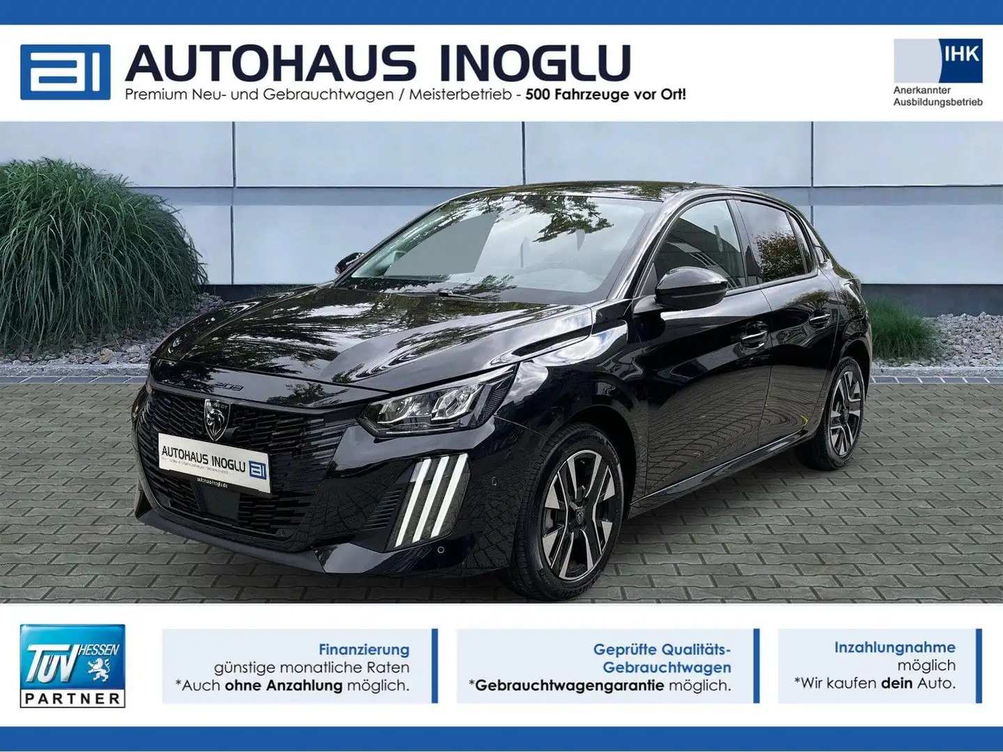 Peugeot 208 Hybrid 100 Allure eDCS6 Multimedia+360° Kam+ Schwarz - 1