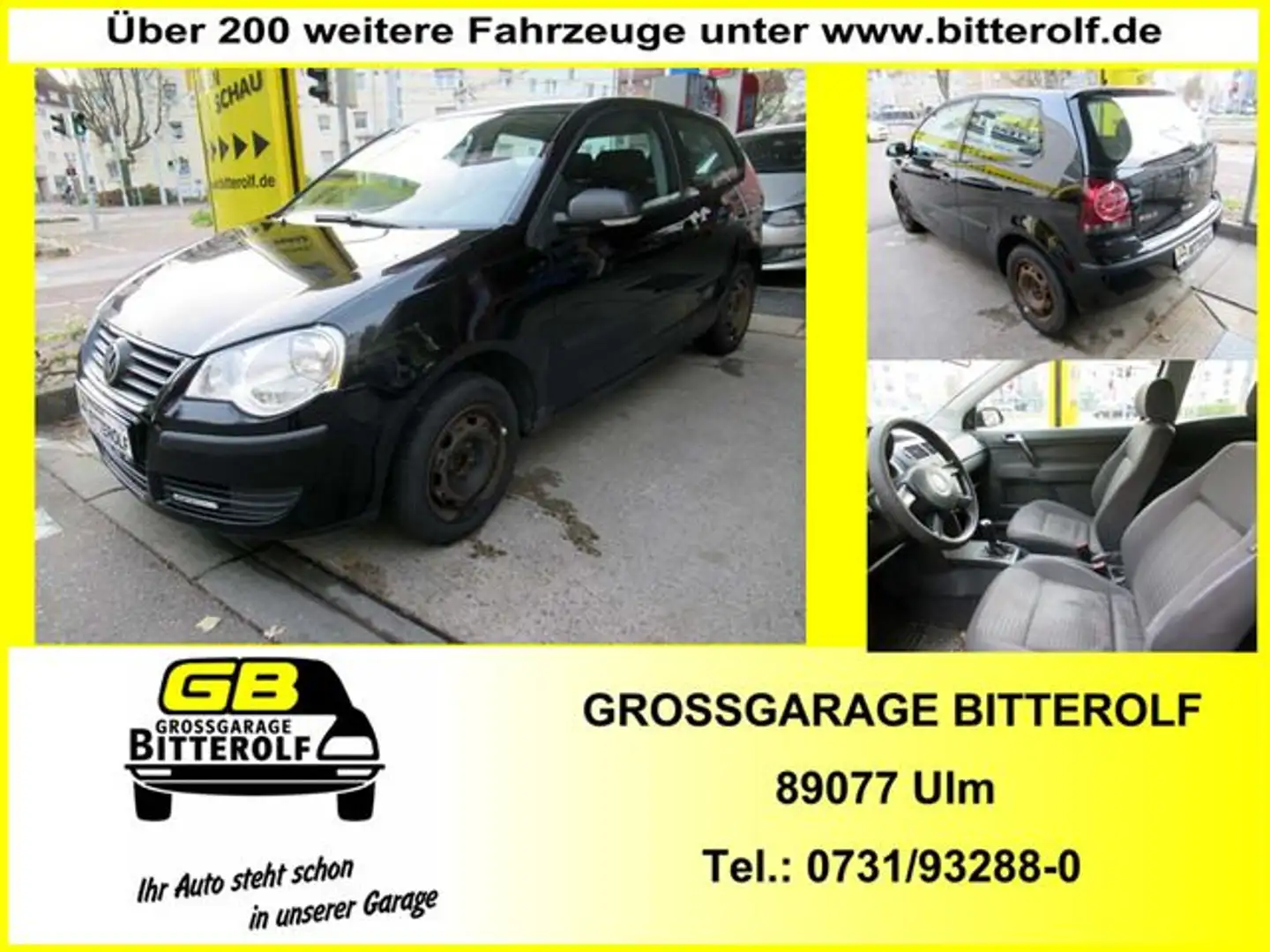Volkswagen Polo 1.2 40KW 3-türig Klima/EFH/CD-Radio Schwarz - 1
