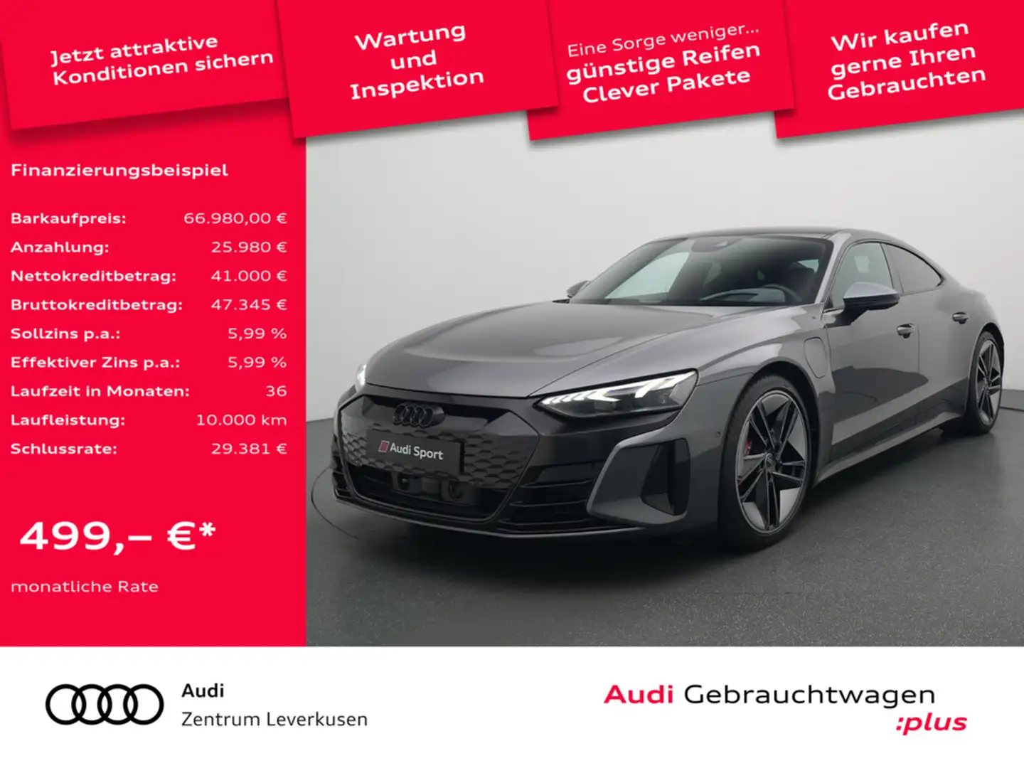 Audi RS e-tron GT ACC NAVI LEDER B&O HUD SHZ RAUTE Gri - 1