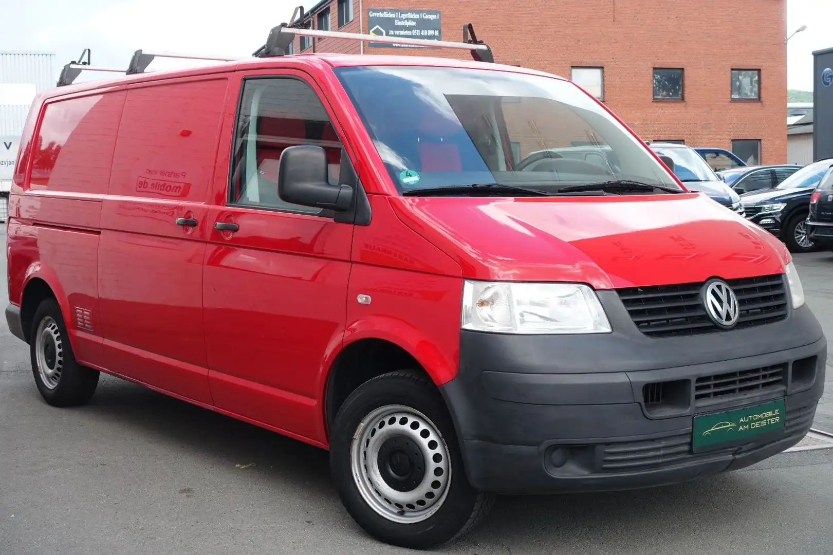 Volkswagen T5 Transporter Kasten-Kombi*lang*3-SITZE*AHK*TÜV Červená - 1
