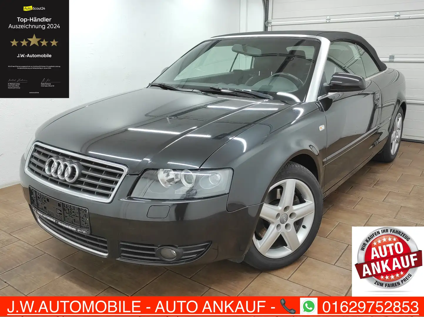 Audi A4 CABRIO 2.5 TDI S-LINE *TÜV NEU* AUTOMATIK XENON Schwarz - 2