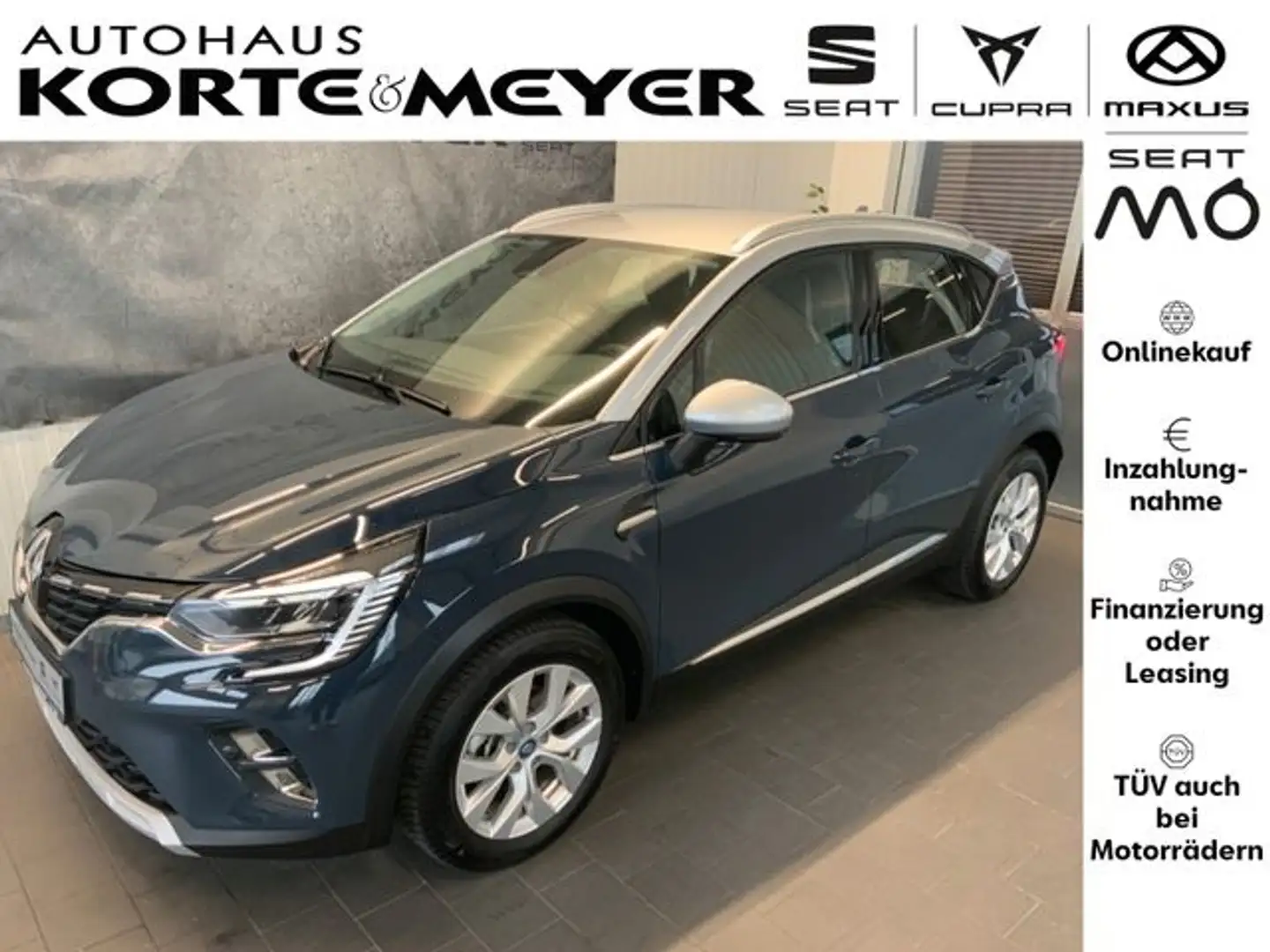 Renault Captur II 1.6E-Tech+Bluetooth+Navi+Tempomat+USB Blau - 1